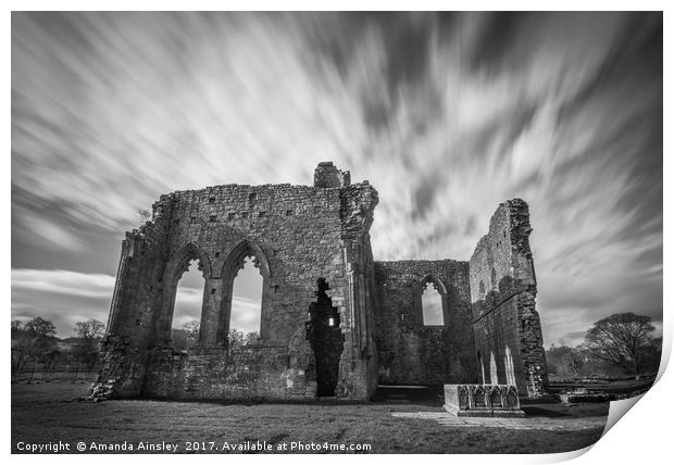 Egglestone Abbey Print by AMANDA AINSLEY