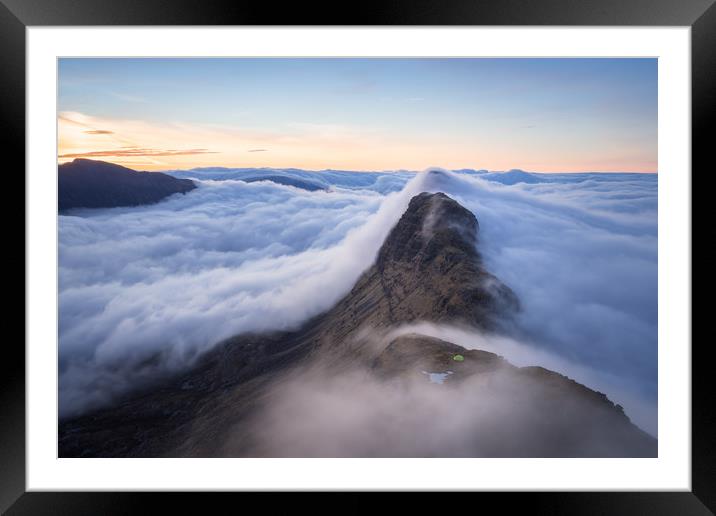 Suilven Sunrise Wild Camping Inversion Framed Mounted Print by James Grant