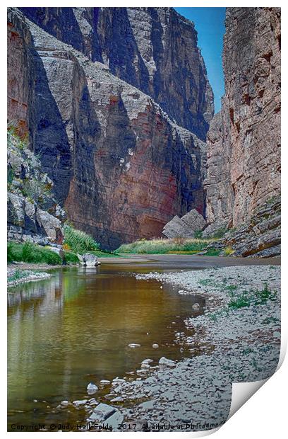 Rio Grande at Santa Elena Canyon Print by Judy Hall-Folde
