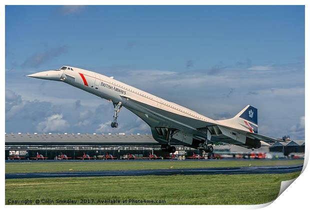 Concorde landing  Print by Colin Smedley