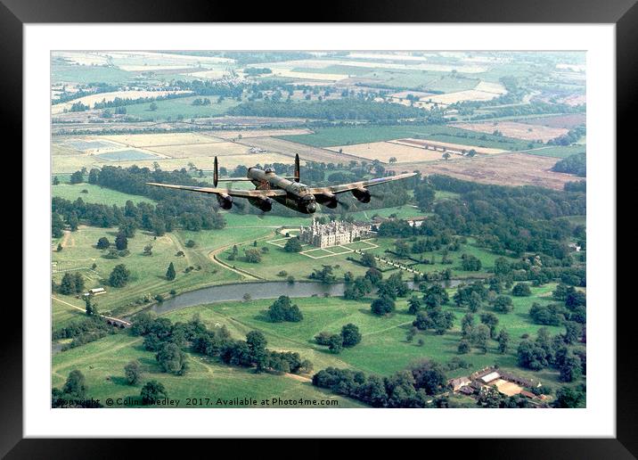 Lancaster over Burghley House Framed Mounted Print by Colin Smedley