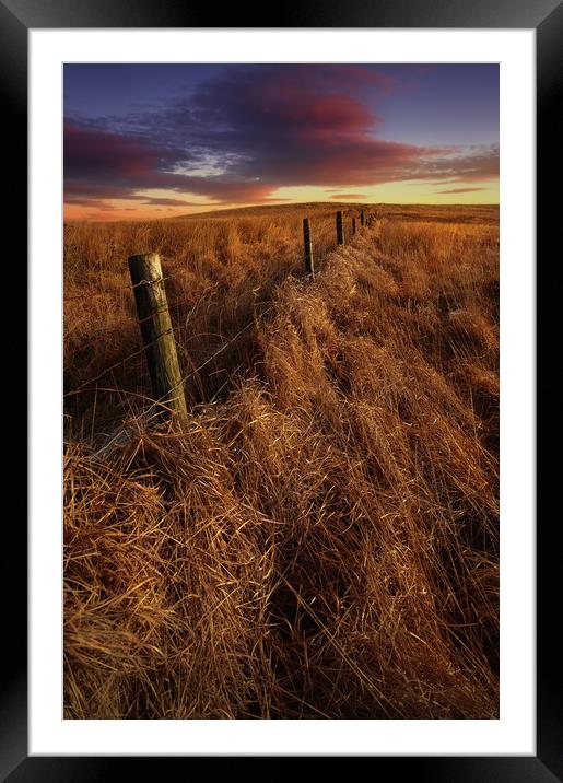 moorland sunset Framed Mounted Print by Robert Fielding