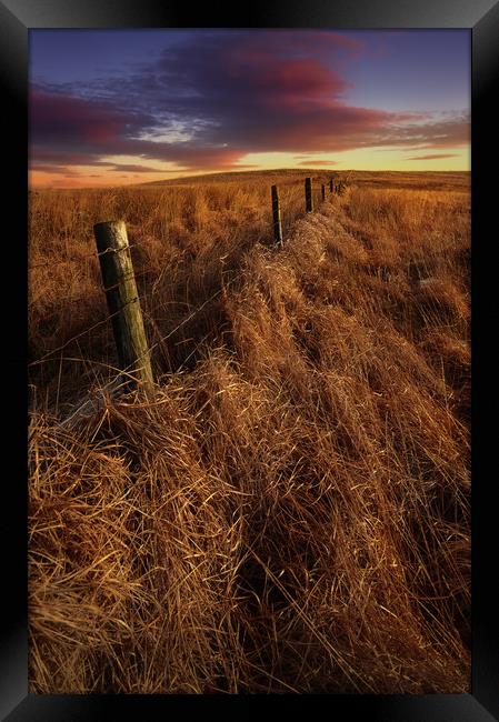 moorland sunset Framed Print by Robert Fielding