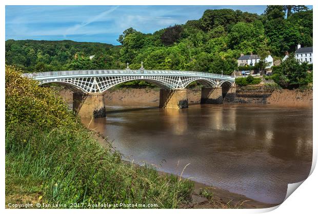 The Old Bridge At Chepstow Print by Ian Lewis