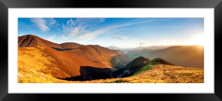 Lakes from above  Framed Mounted Print by John Finney