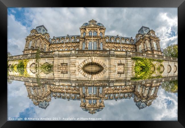 Fisheye Reflections of The Bowes Museum Framed Print by AMANDA AINSLEY