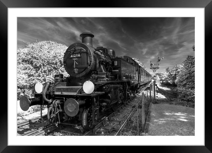 Ivatt class steam locomotive. Framed Mounted Print by Alf Damp