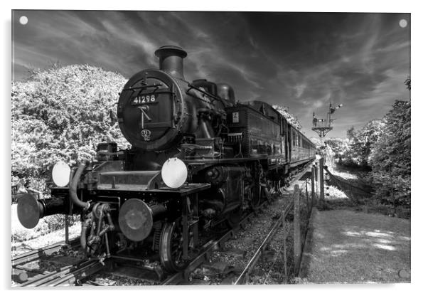 Ivatt class steam locomotive. Acrylic by Alf Damp