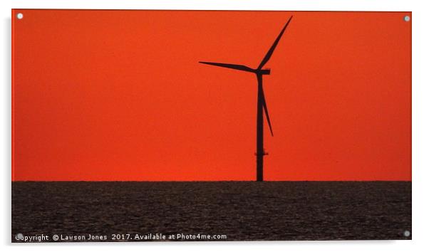 Ocean wind turbine Acrylic by Lawson Jones