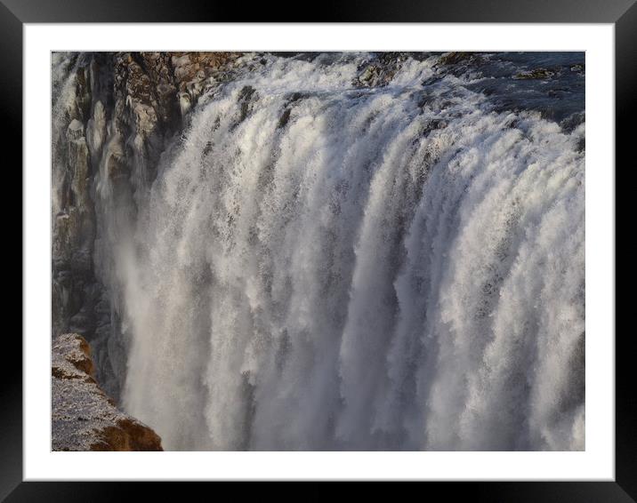 Gullfoss waterfall Iceland Framed Mounted Print by mark humpage