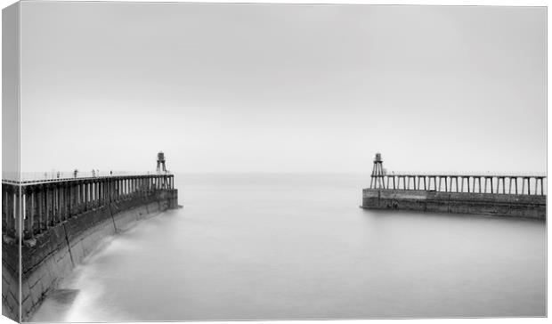 Whitby Harbour at dusk Canvas Print by David Oxtaby  ARPS