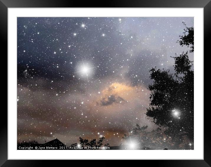      Sky at Night                           Framed Mounted Print by Jane Metters