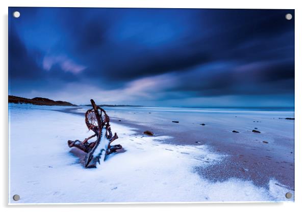 Embleton beach, Northumberland Acrylic by John Finney