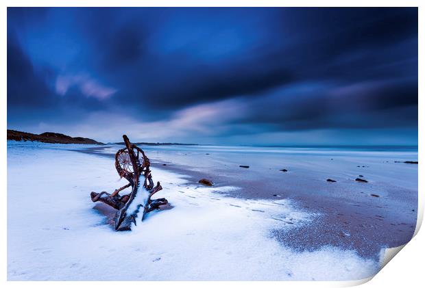 Embleton beach, Northumberland Print by John Finney