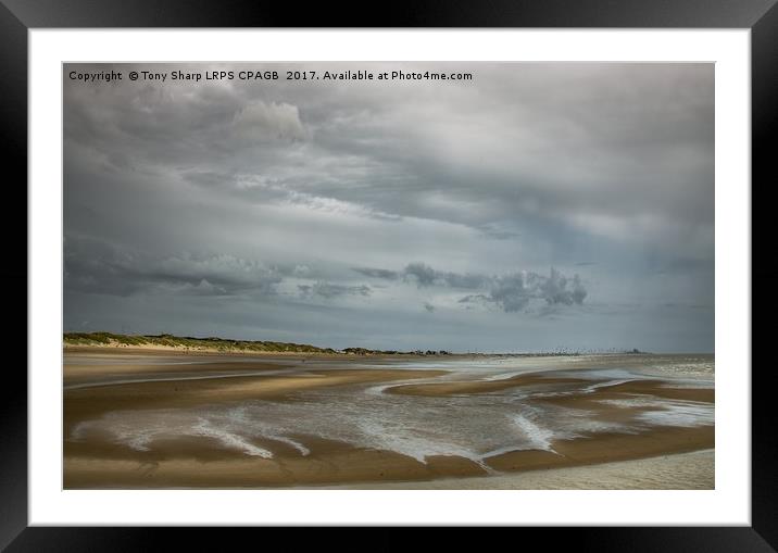 CAMBER SANDS FROM RYE HARBOUR Framed Mounted Print by Tony Sharp LRPS CPAGB