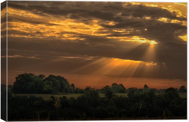 Sunrise in the Dordogne Canvas Print by Rob Lester