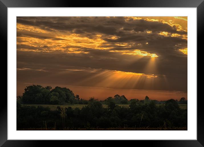 Sunrise in the Dordogne Framed Mounted Print by Rob Lester