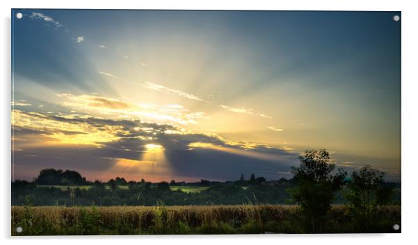 Dordogne sunrise Acrylic by Rob Lester