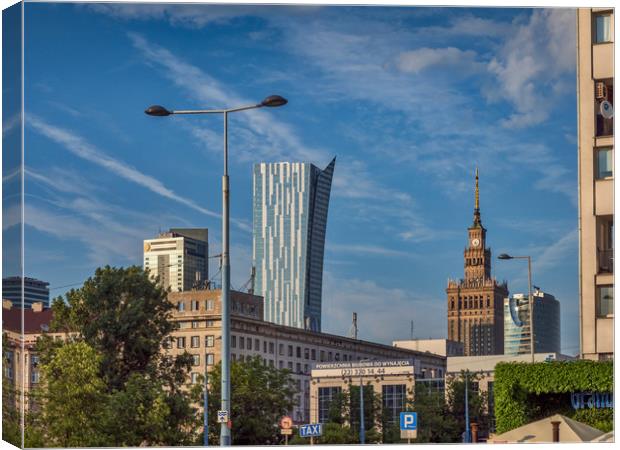 Old and New, Warsaw, Poland Canvas Print by Mark Llewellyn
