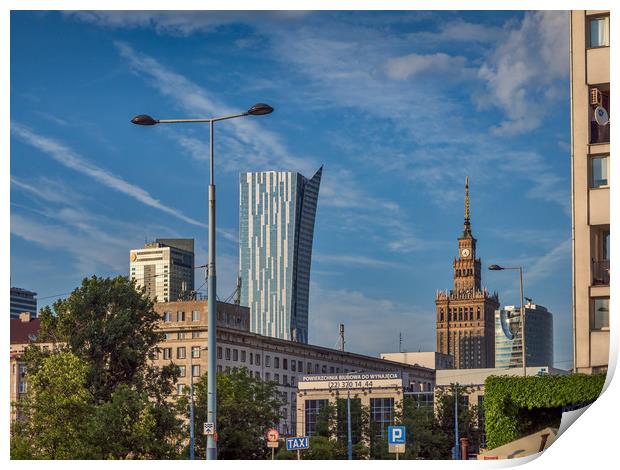 Old and New, Warsaw, Poland Print by Mark Llewellyn