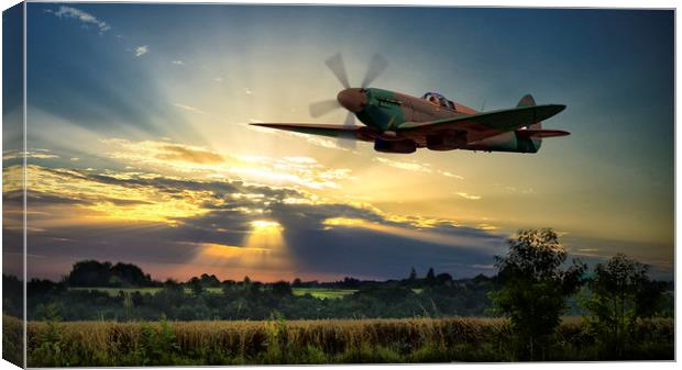 Spitfire, Morning Sortie Canvas Print by Rob Lester