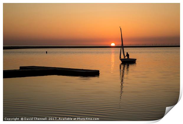 Sunset Sailing  Print by David Chennell