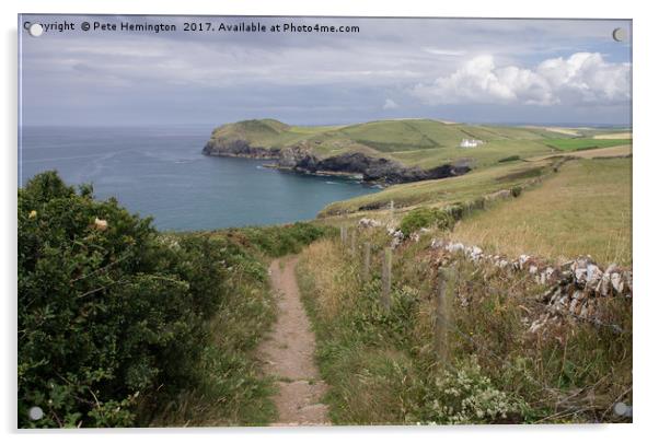 Kellan Head in Cornwall Acrylic by Pete Hemington