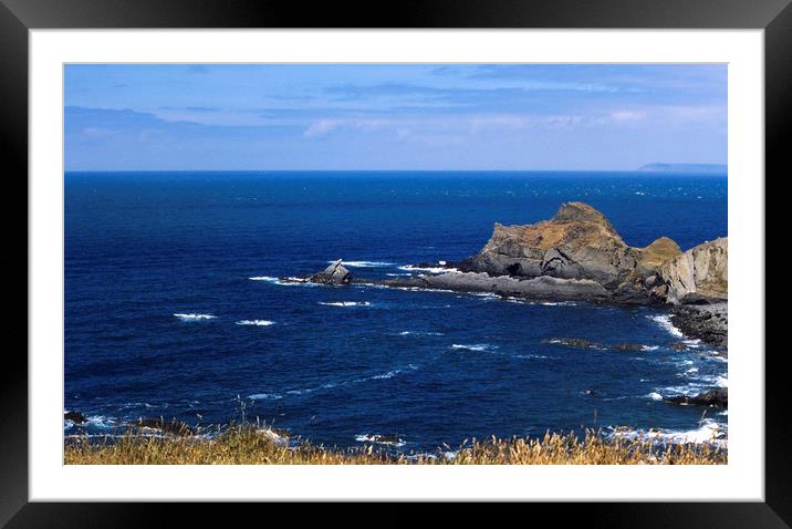 Cornish Coast  Framed Mounted Print by Bob Walker