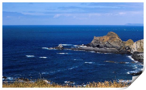 Cornish Coast  Print by Bob Walker