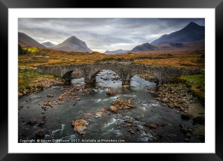 Scottish highlands Isle of Skye Framed Mounted Print by Steven Dijkshoorn