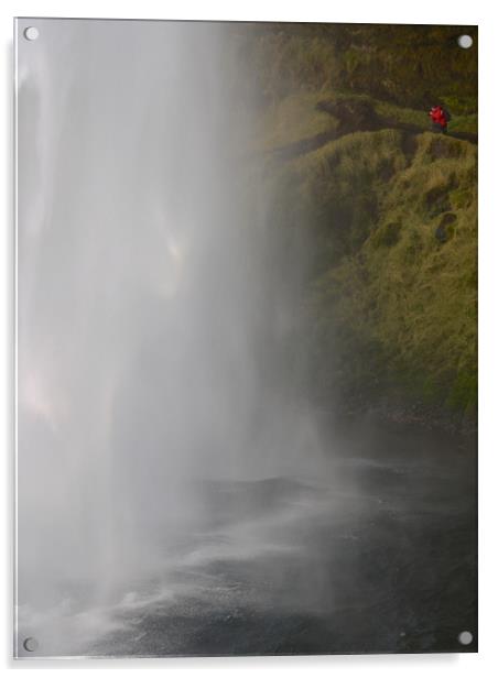 Seljalandsfoss waterfall, Iceland     Acrylic by mark humpage