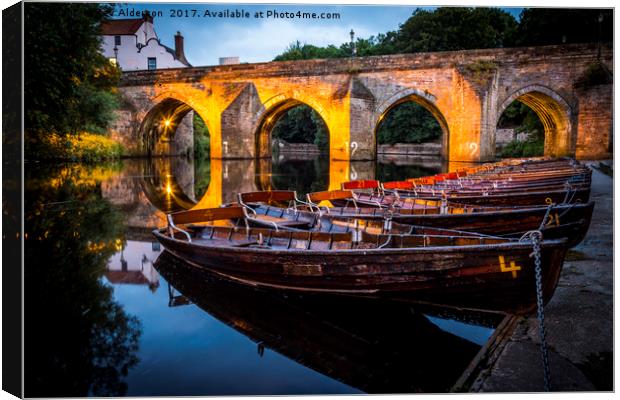 Durham River Boats Canvas Print by Kev Alderson