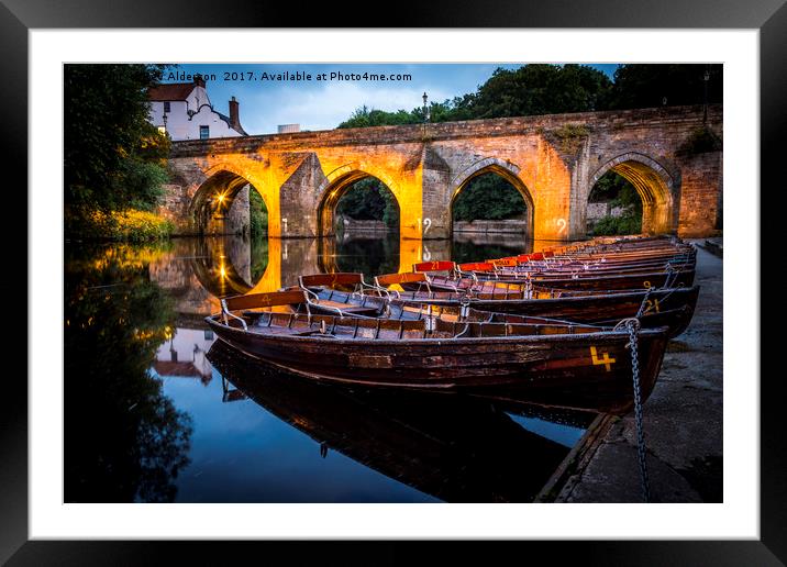 Durham River Boats Framed Mounted Print by Kev Alderson