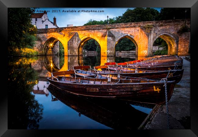 Durham River Boats Framed Print by Kev Alderson