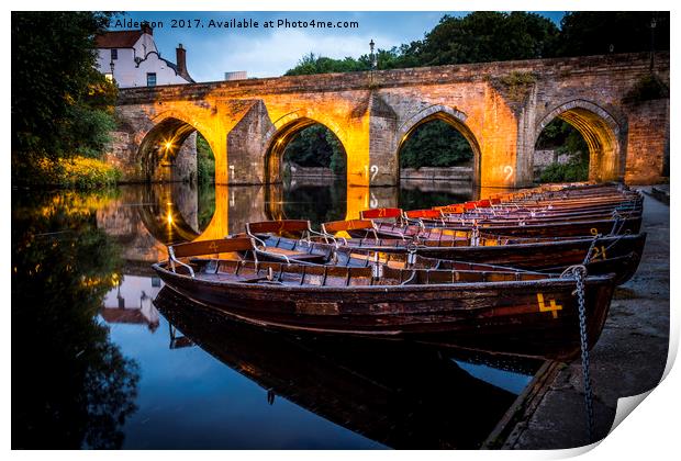Durham River Boats Print by Kev Alderson