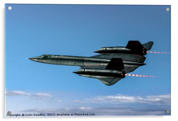 Lockheed SR-71A "Blackbird" 64-17973 Acrylic by Colin Smedley