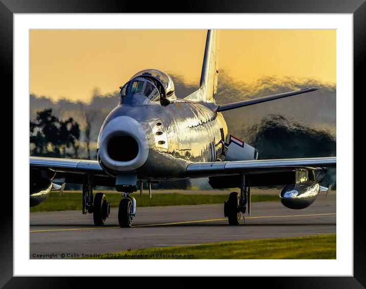 F-86A Sabre 48-0178 G-SABR Framed Mounted Print by Colin Smedley