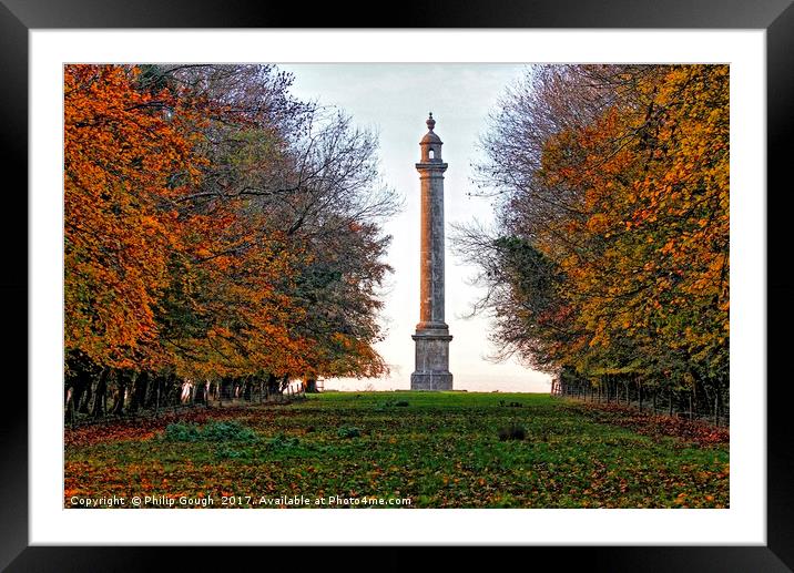The Monument Framed Mounted Print by Philip Gough