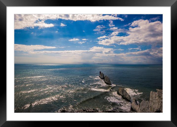 The Needles Framed Mounted Print by Darren Lowe