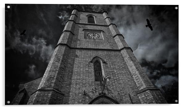 Haunted Church  Acrylic by simon alun hark