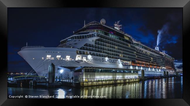 Celebrity silhouete cruise ship Framed Print by Steven Blanchard