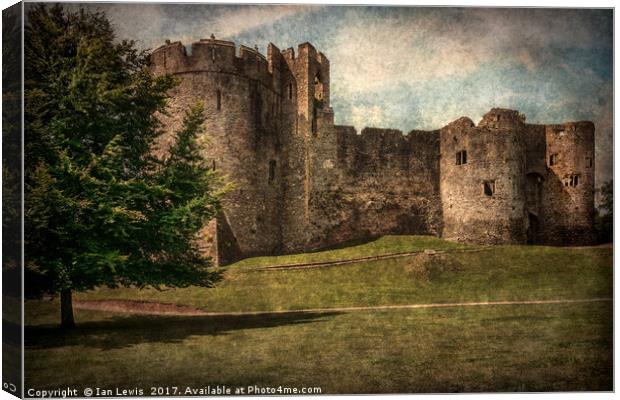 Chepstow Castle Towers Canvas Print by Ian Lewis