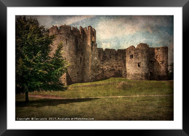 Chepstow Castle Towers Framed Mounted Print by Ian Lewis