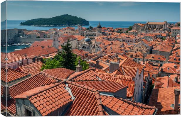 Dubrovnik city in southern Croatia Canvas Print by Leighton Collins