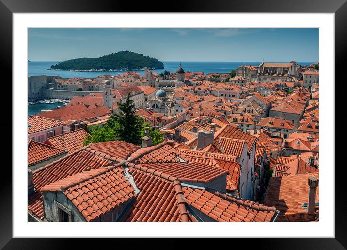 Dubrovnik city in southern Croatia Framed Mounted Print by Leighton Collins