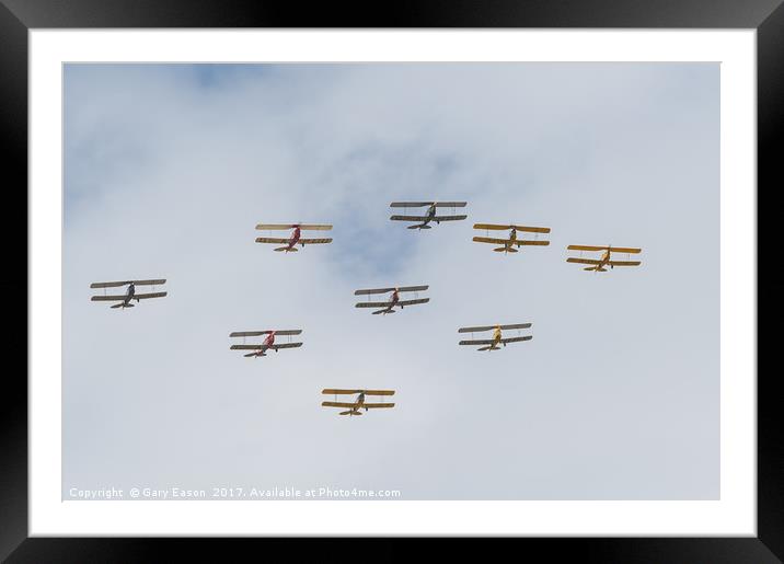 Tiger Moth formation Framed Mounted Print by Gary Eason