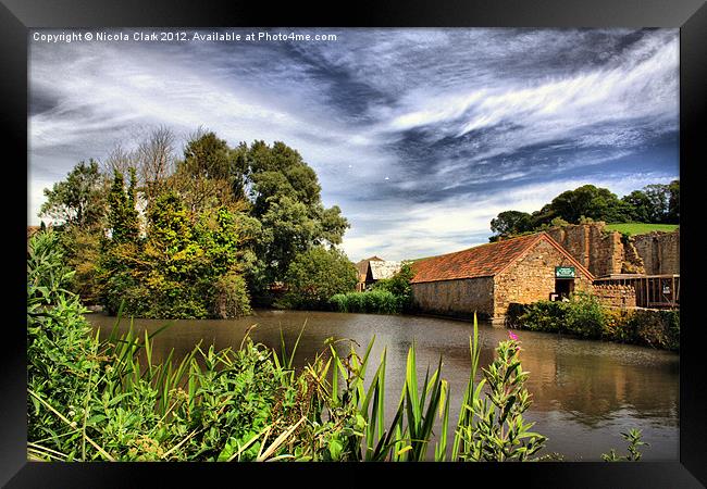 Village Mill Pond Framed Print by Nicola Clark