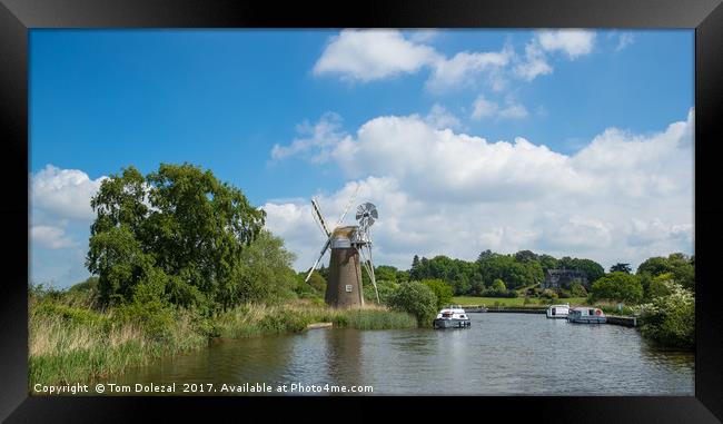 Windmill on the Norfolk Broads Framed Print by Tom Dolezal