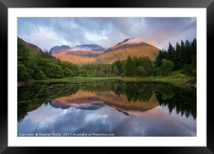 Sunset in Glencoe Framed Mounted Print by Stephen Taylor
