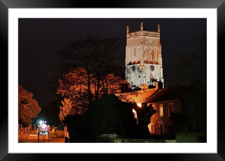 Church at night                              Framed Mounted Print by John Iddles